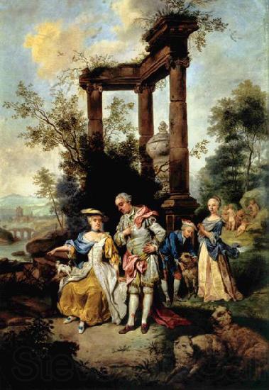 Johann Conrad Seekatz Die Familie Goethe in Schafertracht